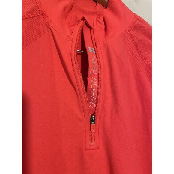 Sweaty Betty 1/4 Zip Pullover Top Women’s 14 Running Stretch Orange Red - Picture 4 of 7
